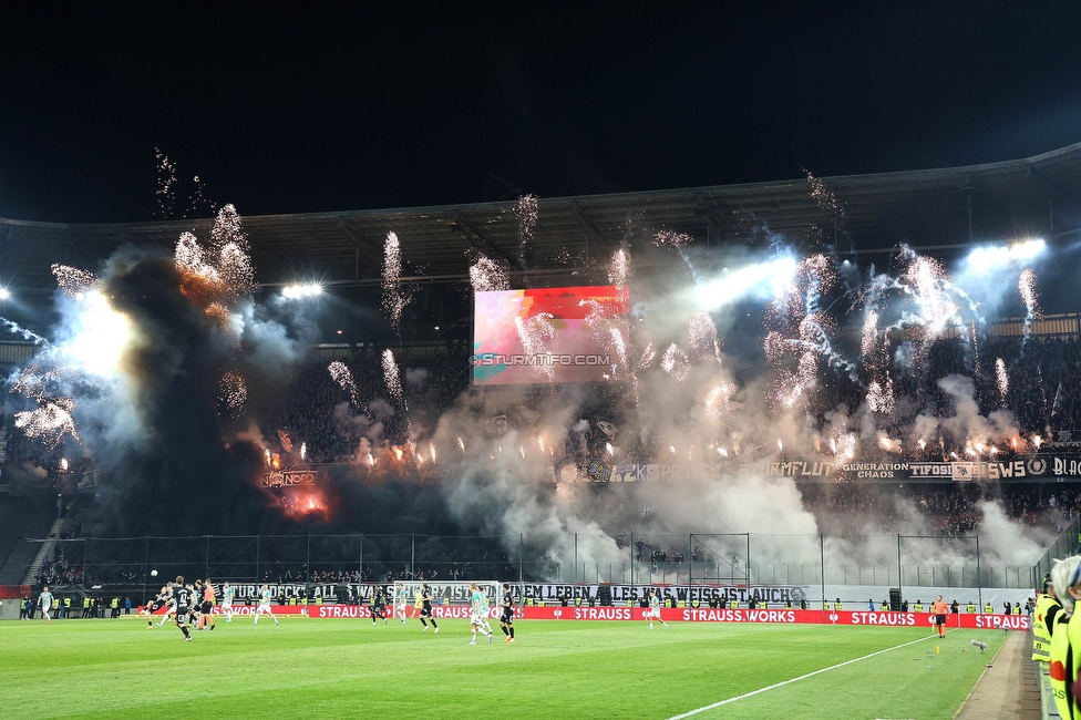 Rapid Wien - Sturm Graz
OEFB Cup, Finale, SK Rapid Wien - SK Sturm Graz, Woerthersee Stadion Klagenfurt, 30.04.2023. 

Foto zeigt Fans von Sturm mit einer Choreografie
Schlüsselwörter: pyrotechnik