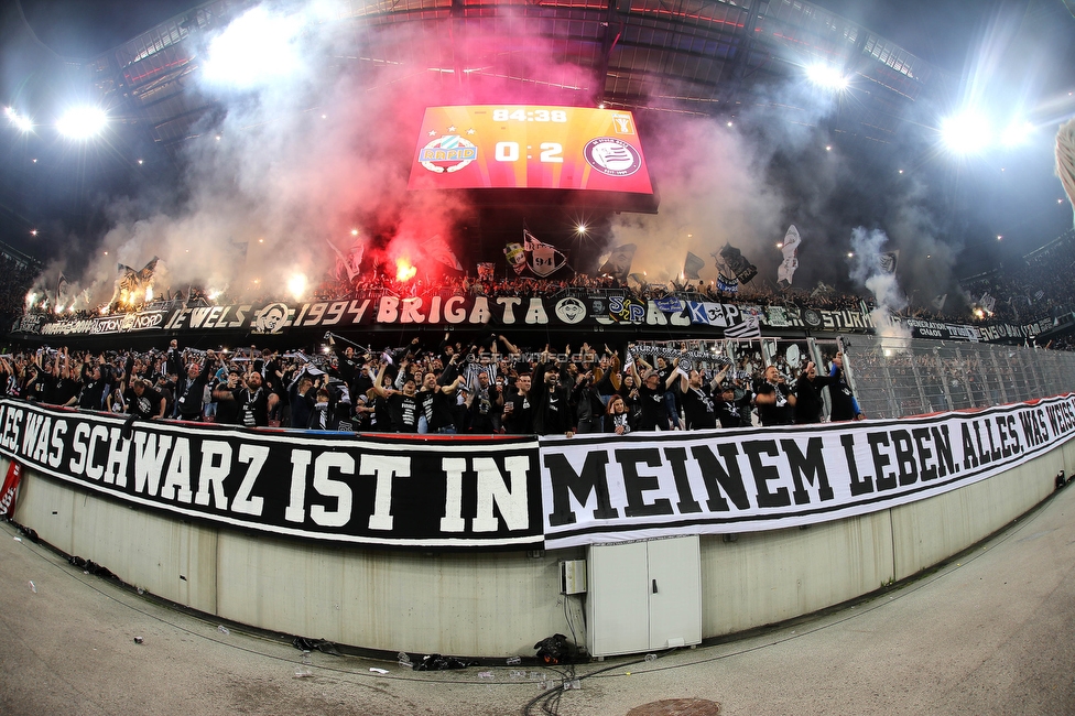 Rapid Wien - Sturm Graz
OEFB Cup, Finale, SK Rapid Wien - SK Sturm Graz, Woerthersee Stadion Klagenfurt, 30.04.2023. 

Foto zeigt Fans von Sturm
