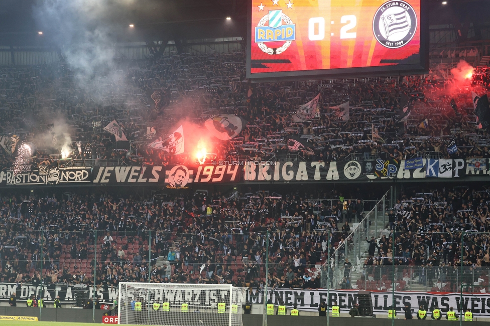 Rapid Wien - Sturm Graz
OEFB Cup, Finale, SK Rapid Wien - SK Sturm Graz, Woerthersee Stadion Klagenfurt, 30.04.2023. 

Foto zeigt Fans von Sturm
