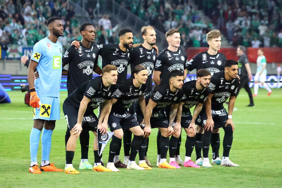 Rapid Wien - Sturm Graz
OEFB Cup, Finale, SK Rapid Wien - SK Sturm Graz, Woerthersee Stadion Klagenfurt, 30.04.2023. 

Foto zeigt die Mannschaft von Sturm
