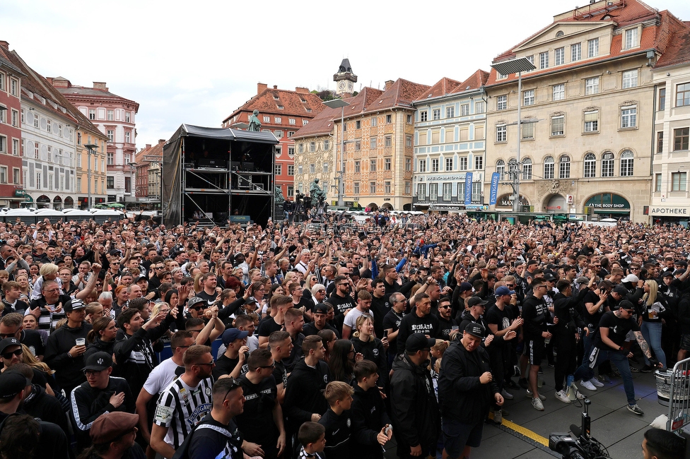 Cupfeier Sturm Graz
OEFB Cup, SK Sturm Graz Cupfeier, Graz, 01.05.2023. 

Foto zeigt Fans von Sturm
