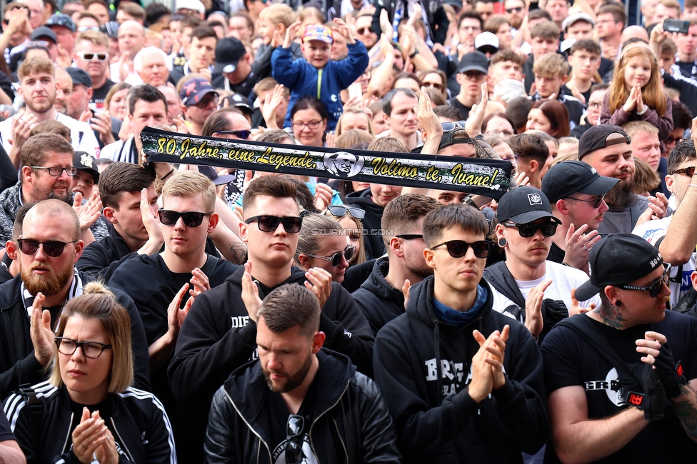 Cupfeier Sturm Graz
OEFB Cup, SK Sturm Graz Cupfeier, Graz, 01.05.2023. 

Foto zeigt Fans von Sturm
