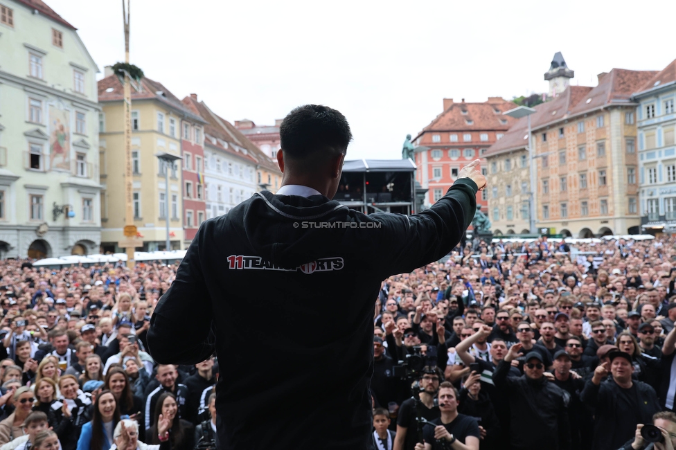 Cupfeier Sturm Graz
OEFB Cup, SK Sturm Graz Cupfeier, Graz, 01.05.2023. 

Foto zeigt Gregory Wuethrich (Sturm)
