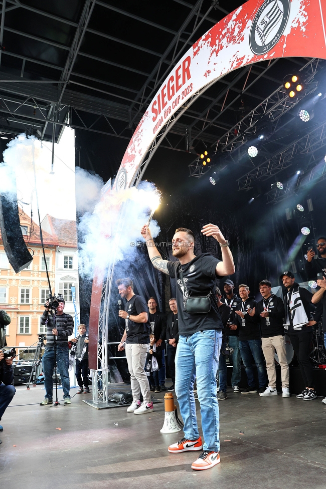 Cupfeier Sturm Graz
OEFB Cup, SK Sturm Graz Cupfeier, Graz, 01.05.2023. 

Foto zeigt Jakob Jantscher (Sturm)
