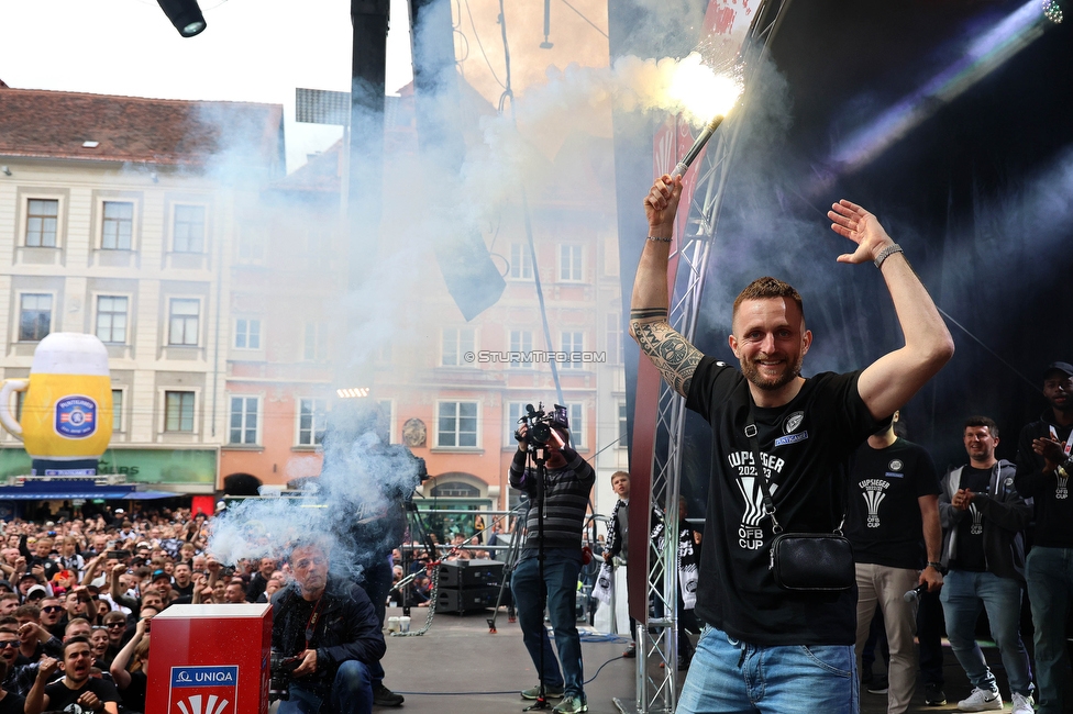 Cupfeier Sturm Graz
OEFB Cup, SK Sturm Graz Cupfeier, Graz, 01.05.2023. 

Foto zeigt Jakob Jantscher (Sturm)
