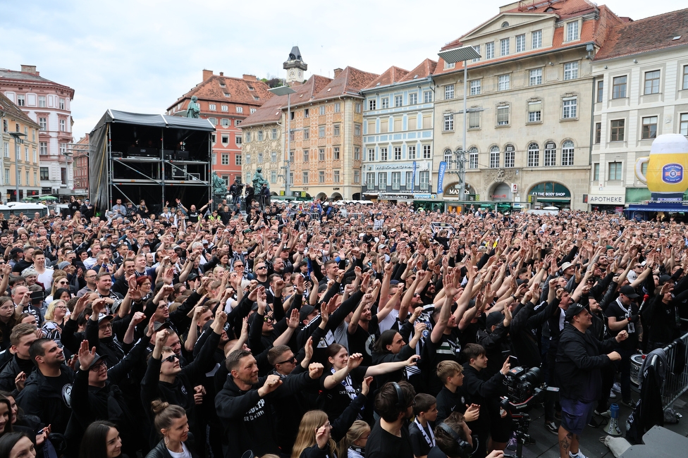 Cupfeier Sturm Graz
OEFB Cup, SK Sturm Graz Cupfeier, Graz, 01.05.2023. 

Foto zeigt Fans von Sturm
