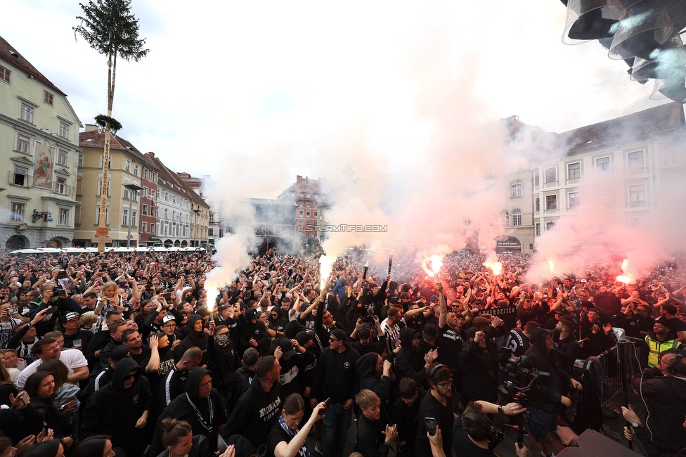 Cupfeier Sturm Graz
OEFB Cup, SK Sturm Graz Cupfeier, Graz, 01.05.2023. 

Foto zeigt die Mannschaft von Sturm
