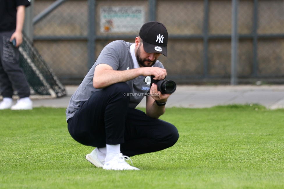 Sturm Damen - Bergheim
OEFB Frauen Bundesliga, 14. Runde, SK Sturm Graz Damen - FC Bergheim, MURAUER Bier Arena - StFV Graz, 06.05.2023. 

Foto zeigt Thomas Rappold (Sturm Graz Medien)
