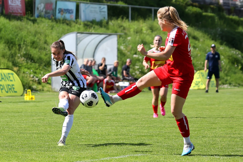 Sturm Damen - Bergheim
OEFB Frauen Bundesliga, 14. Runde, SK Sturm Graz Damen - FC Bergheim, MURAUER Bier Arena - StFV Graz, 06.05.2023. 

Foto zeigt Lilli Purtscheller (Sturm Damen)
