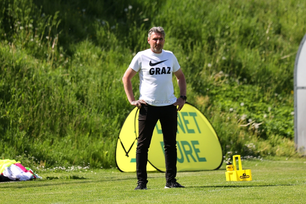 Sturm Damen - Bergheim
OEFB Frauen Bundesliga, 14. Runde, SK Sturm Graz Damen - FC Bergheim, MURAUER Bier Arena - StFV Graz, 06.05.2023. 

Foto zeigt Christian Lang (Cheftrainer Sturm Damen)
