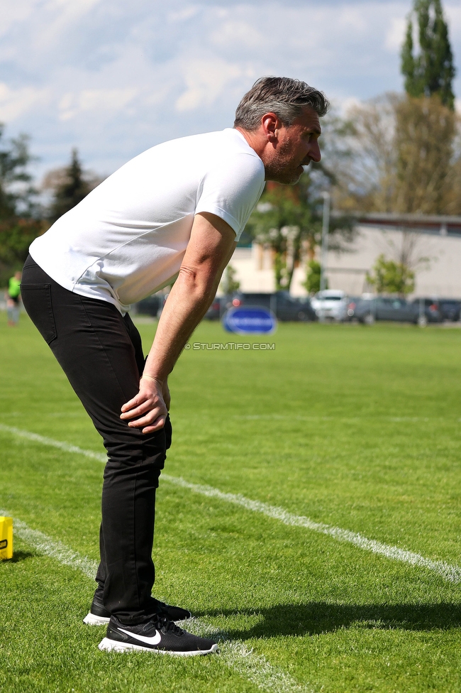 Sturm Damen - Bergheim
OEFB Frauen Bundesliga, 14. Runde, SK Sturm Graz Damen - FC Bergheim, MURAUER Bier Arena - StFV Graz, 06.05.2023. 

Foto zeigt Christian Lang (Cheftrainer Sturm Damen)
