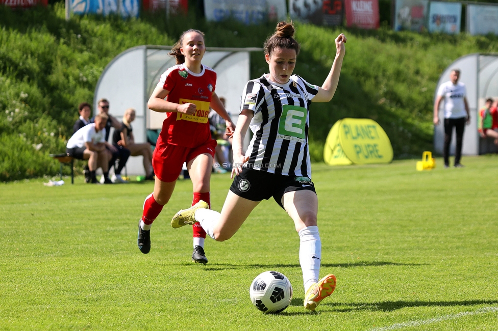 Sturm Damen - Bergheim
OEFB Frauen Bundesliga, 14. Runde, SK Sturm Graz Damen - FC Bergheim, MURAUER Bier Arena - StFV Graz, 06.05.2023. 

Foto zeigt Gina Steiner (Sturm Damen)
