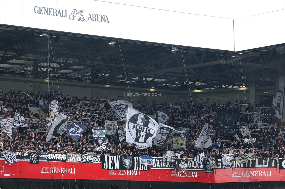 Austria Wien - Sturm Graz
Oesterreichische Fussball Bundesliga, 28. Runde, FK Austria Wien - SK Sturm Graz, Franz Horr Stadion Wien, 07.05.2023. 

Foto zeigt Fans von Sturm
Schlüsselwörter: schals