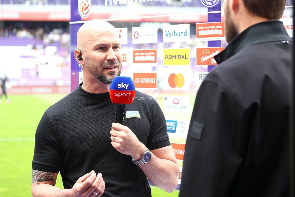 Austria Wien - Sturm Graz
Oesterreichische Fussball Bundesliga, 28. Runde, FK Austria Wien - SK Sturm Graz, Franz Horr Stadion Wien, 07.05.2023. 

Foto zeigt Christian Ilzer (Cheftrainer Sturm) beim Interview
