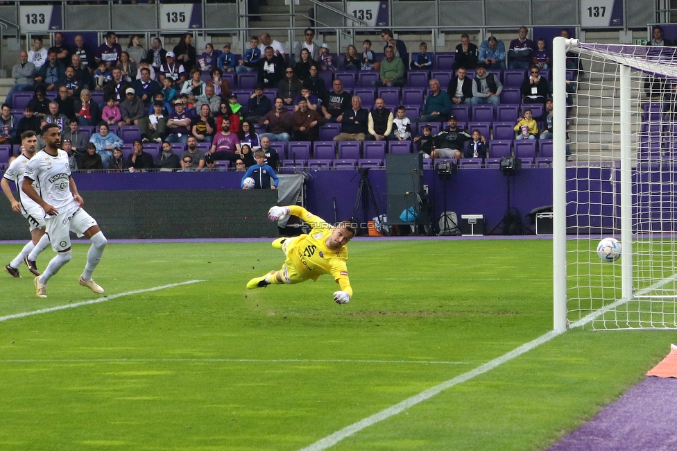 Austria Wien - Sturm Graz
Oesterreichische Fussball Bundesliga, 28. Runde, FK Austria Wien - SK Sturm Graz, Franz Horr Stadion Wien, 07.05.2023. 

Foto zeigt Gregory Wuethrich (Sturm)
