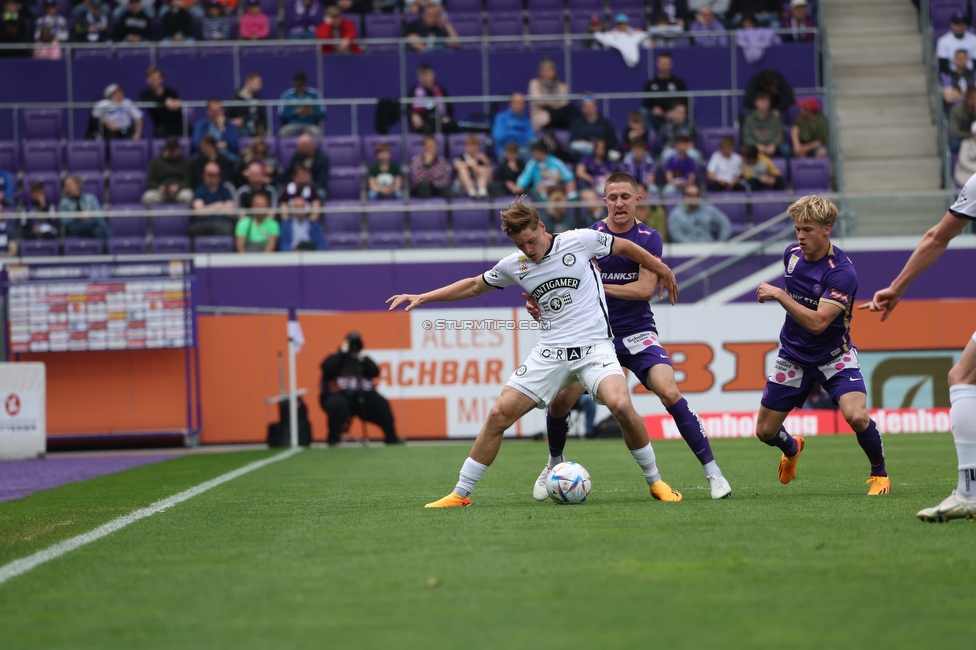 Austria Wien - Sturm Graz
Oesterreichische Fussball Bundesliga, 28. Runde, FK Austria Wien - SK Sturm Graz, Franz Horr Stadion Wien, 07.05.2023. 

Foto zeigt Alexander Prass (Sturm)
