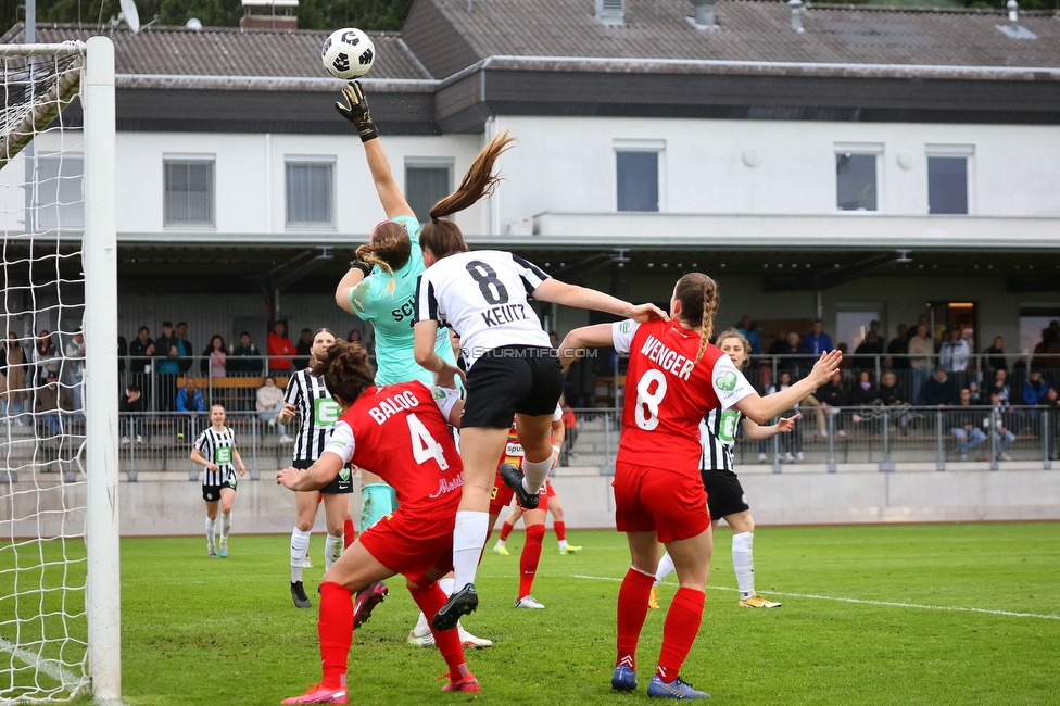 Sturm Damen - St. Poelten
OEFB Frauen Bundesliga, 15. Runde, SK Sturm Graz Damen - SKN St. Poelten, Trainingszentrum Messendorf, 13.05.2023. 

Foto zeigt Julia Keutz (Sturm Damen)
