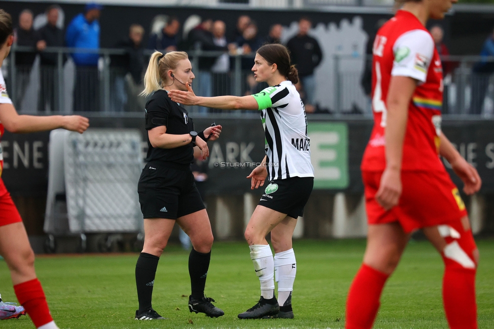 Sturm Damen - St. Poelten
OEFB Frauen Bundesliga, 15. Runde, SK Sturm Graz Damen - SKN St. Poelten, Trainingszentrum Messendorf, 13.05.2023. 

Foto zeigt Sophie Maierhofer (Sturm Damen)
