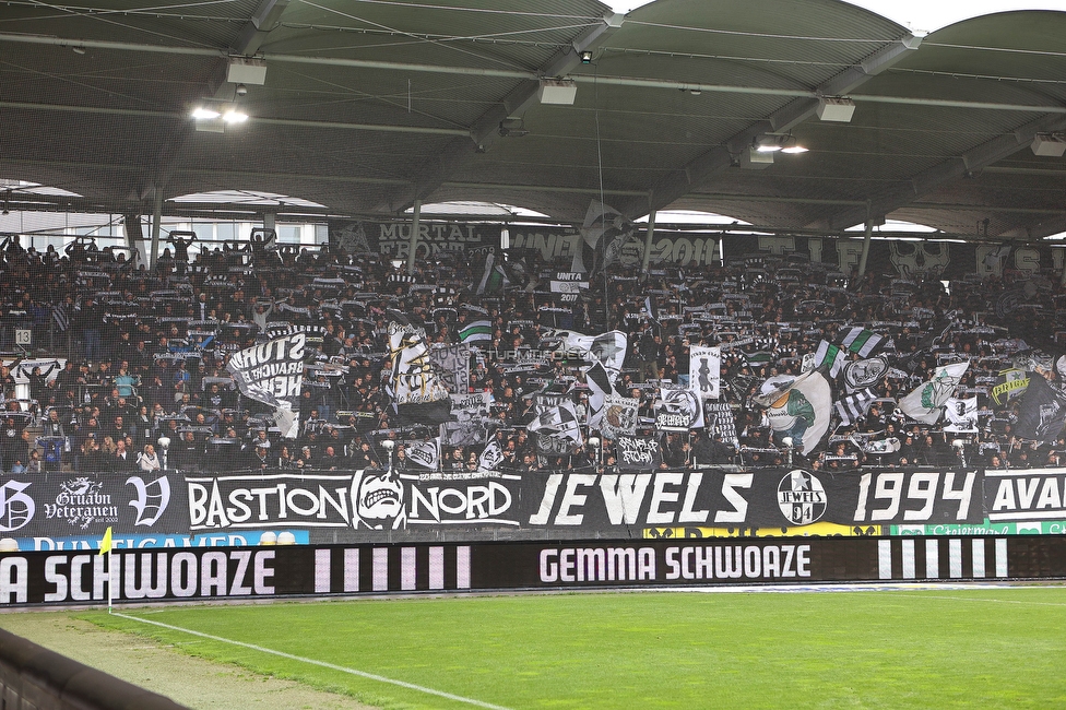 Sturm Graz - Austria Klagenfurt
Oesterreichische Fussball Bundesliga, 29. Runde, SK Sturm Graz - SK Austria Klagenfurt, Stadion Liebenau Graz, 14.05.2023. 

Foto zeigt Fans von Sturm
Schlüsselwörter: schals