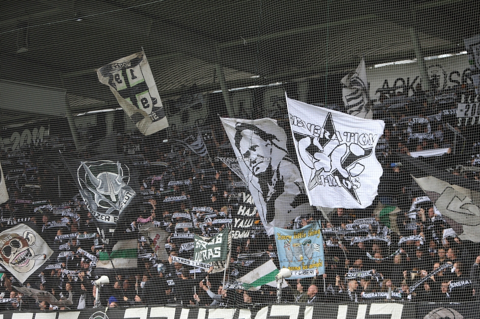 Sturm Graz - Austria Klagenfurt
Oesterreichische Fussball Bundesliga, 29. Runde, SK Sturm Graz - SK Austria Klagenfurt, Stadion Liebenau Graz, 14.05.2023. 

Foto zeigt Fans von Sturm
Schlüsselwörter: sturmflut