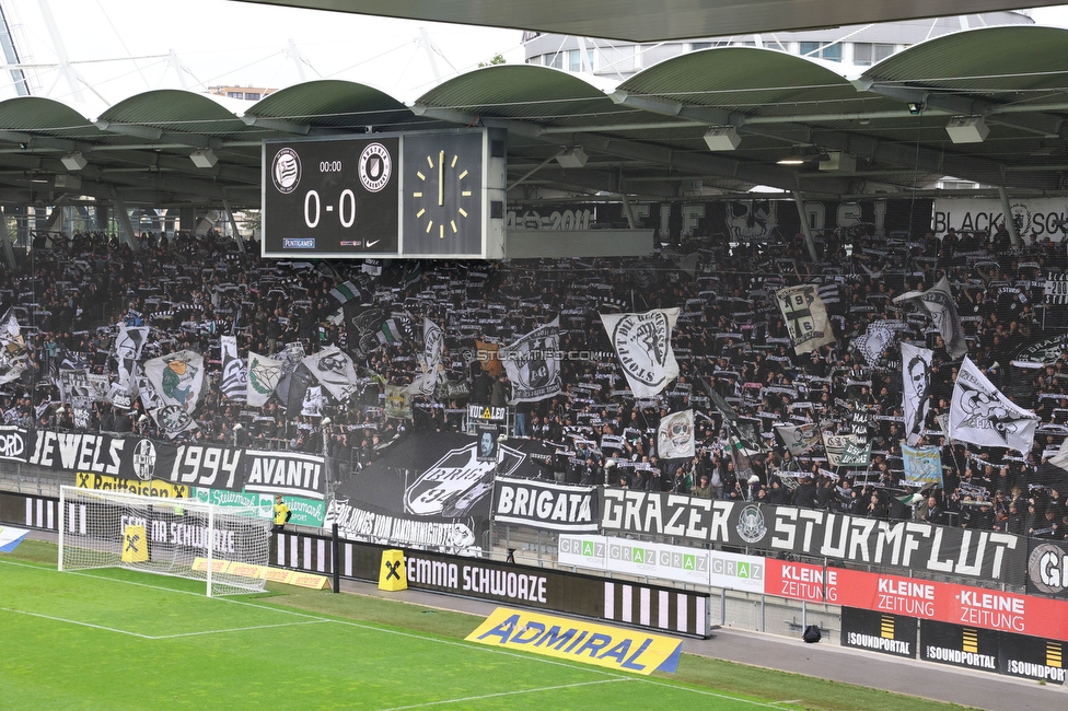 Sturm Graz - Austria Klagenfurt
Oesterreichische Fussball Bundesliga, 29. Runde, SK Sturm Graz - SK Austria Klagenfurt, Stadion Liebenau Graz, 14.05.2023. 

Foto zeigt Fans von Sturm
Schlüsselwörter: schals