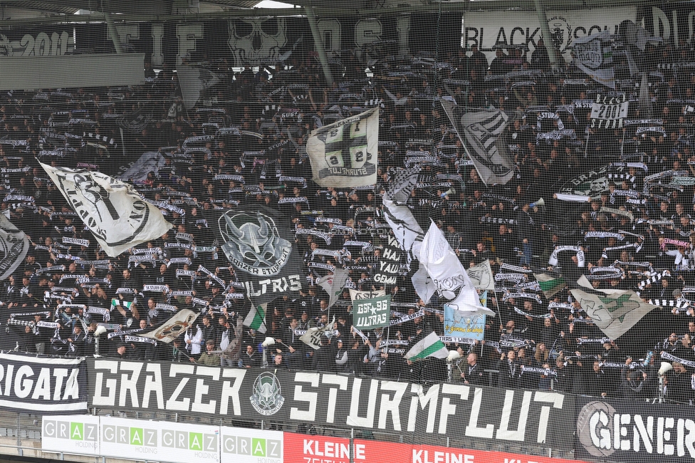 Sturm Graz - Austria Klagenfurt
Oesterreichische Fussball Bundesliga, 29. Runde, SK Sturm Graz - SK Austria Klagenfurt, Stadion Liebenau Graz, 14.05.2023. 

Foto zeigt Fans von Sturm
Schlüsselwörter: schals