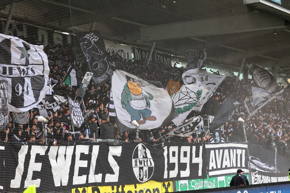 Sturm Graz - Austria Klagenfurt
Oesterreichische Fussball Bundesliga, 29. Runde, SK Sturm Graz - SK Austria Klagenfurt, Stadion Liebenau Graz, 14.05.2023. 

Foto zeigt Fans von Sturm
