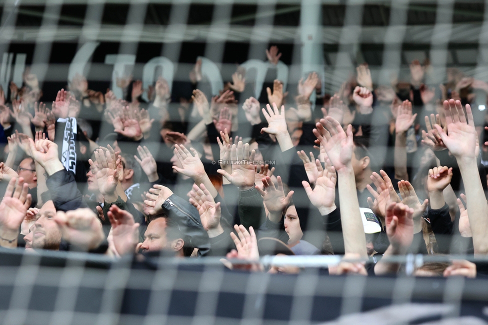 Sturm Graz - Austria Klagenfurt
Oesterreichische Fussball Bundesliga, 29. Runde, SK Sturm Graz - SK Austria Klagenfurt, Stadion Liebenau Graz, 14.05.2023. 

Foto zeigt Fans von Sturm
Schlüsselwörter: sturmflut