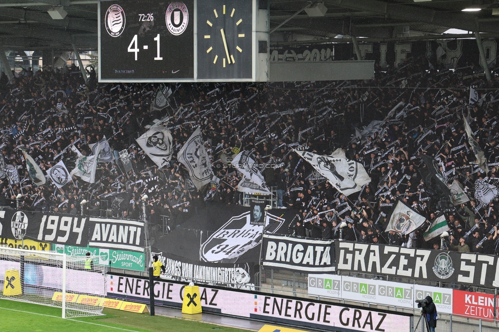 Sturm Graz - Austria Klagenfurt
Oesterreichische Fussball Bundesliga, 29. Runde, SK Sturm Graz - SK Austria Klagenfurt, Stadion Liebenau Graz, 14.05.2023. 

Foto zeigt Fans von Sturm
Schlüsselwörter: schals