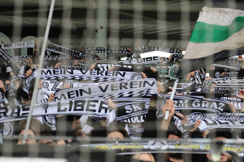 Sturm Graz - Austria Klagenfurt
Oesterreichische Fussball Bundesliga, 29. Runde, SK Sturm Graz - SK Austria Klagenfurt, Stadion Liebenau Graz, 14.05.2023. 

Foto zeigt Fans von Sturm
Schlüsselwörter: schals