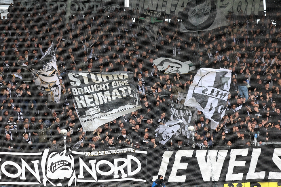 Sturm Graz - Austria Klagenfurt
Oesterreichische Fussball Bundesliga, 29. Runde, SK Sturm Graz - SK Austria Klagenfurt, Stadion Liebenau Graz, 14.05.2023. 

Foto zeigt Fans von Sturm
