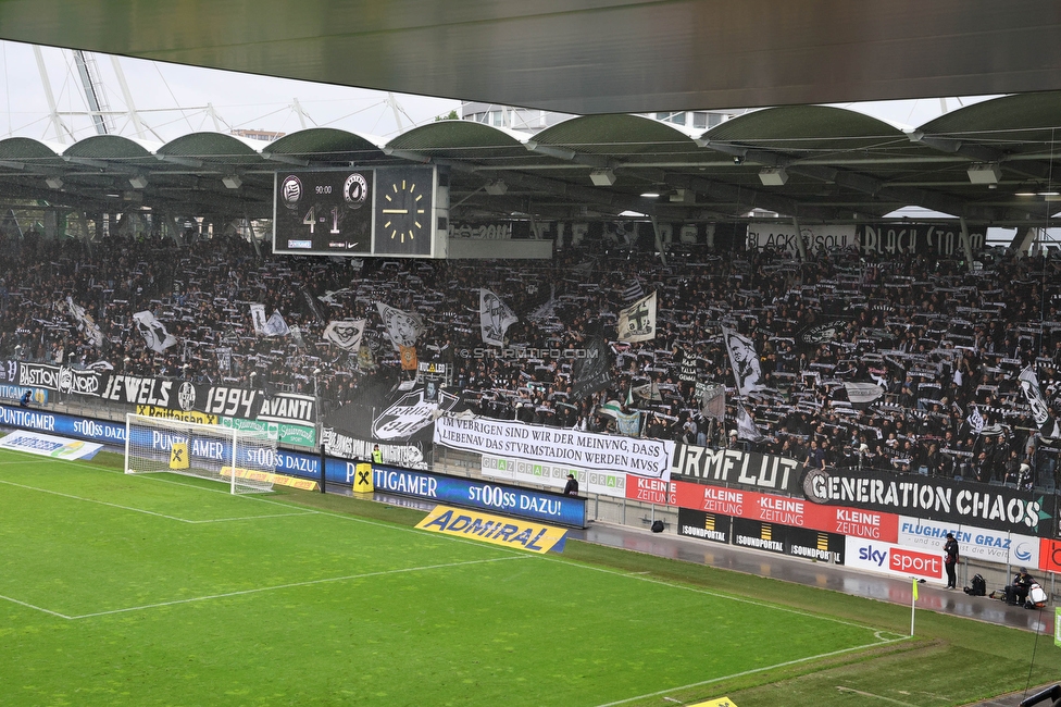 Sturm Graz - Austria Klagenfurt
Oesterreichische Fussball Bundesliga, 29. Runde, SK Sturm Graz - SK Austria Klagenfurt, Stadion Liebenau Graz, 14.05.2023. 

Foto zeigt Fans von Sturm
Schlüsselwörter: schals