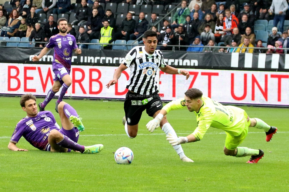 Sturm Graz - Austria Klagenfurt
Oesterreichische Fussball Bundesliga, 29. Runde, SK Sturm Graz - SK Austria Klagenfurt, Stadion Liebenau Graz, 14.05.2023. 

Foto zeigt Manprit Sarkaria (Sturm)
