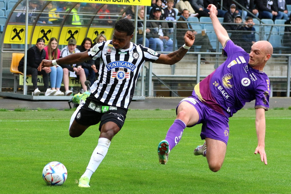 Sturm Graz - Austria Klagenfurt
Oesterreichische Fussball Bundesliga, 29. Runde, SK Sturm Graz - SK Austria Klagenfurt, Stadion Liebenau Graz, 14.05.2023. 

Foto zeigt Bryan Silva Teixeira Jr. (Sturm)
