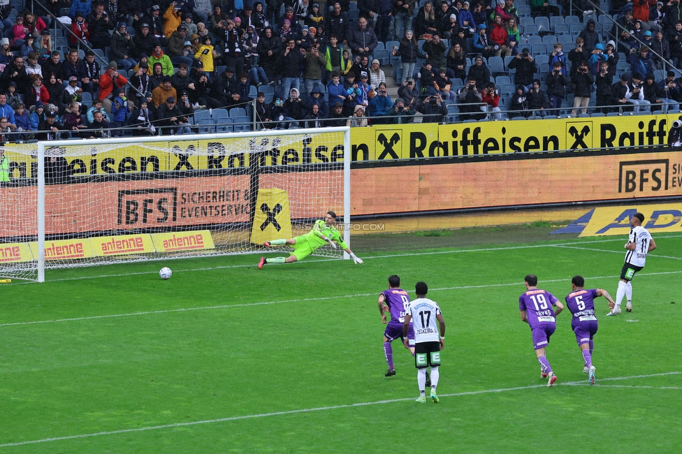 Sturm Graz - Austria Klagenfurt
Oesterreichische Fussball Bundesliga, 29. Runde, SK Sturm Graz - SK Austria Klagenfurt, Stadion Liebenau Graz, 14.05.2023. 

Foto zeigt Manprit Sarkaria (Sturm)
Schlüsselwörter: torjubel