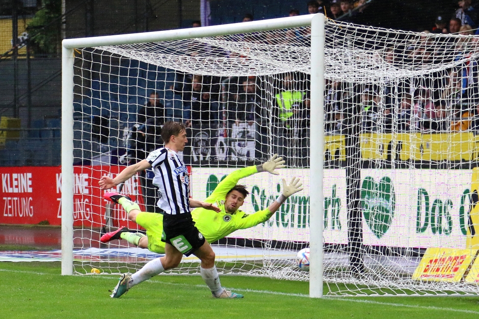 Sturm Graz - Austria Klagenfurt
Oesterreichische Fussball Bundesliga, 29. Runde, SK Sturm Graz - SK Austria Klagenfurt, Stadion Liebenau Graz, 14.05.2023. 

Foto zeigt David Affengruber (Sturm)
