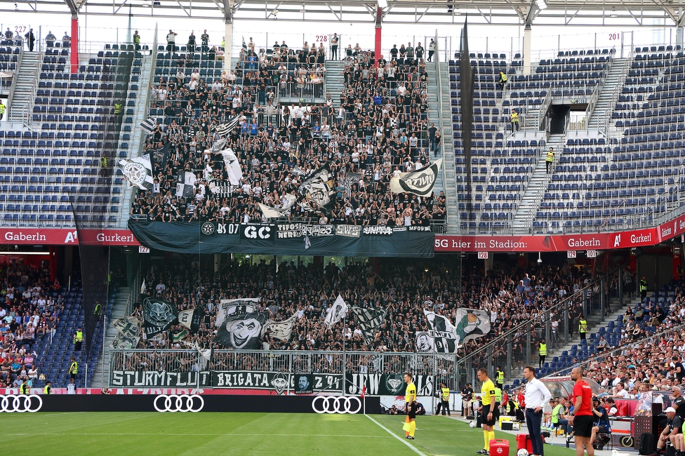 RB Salzburg - Sturm Graz
Oesterreichische Fussball Bundesliga, 30. Runde, FC RB Salzburg - SK Sturm Graz, Stadion Wals-Siezenheim, 21.05.2023. 

Foto zeigt Fans von Sturm
