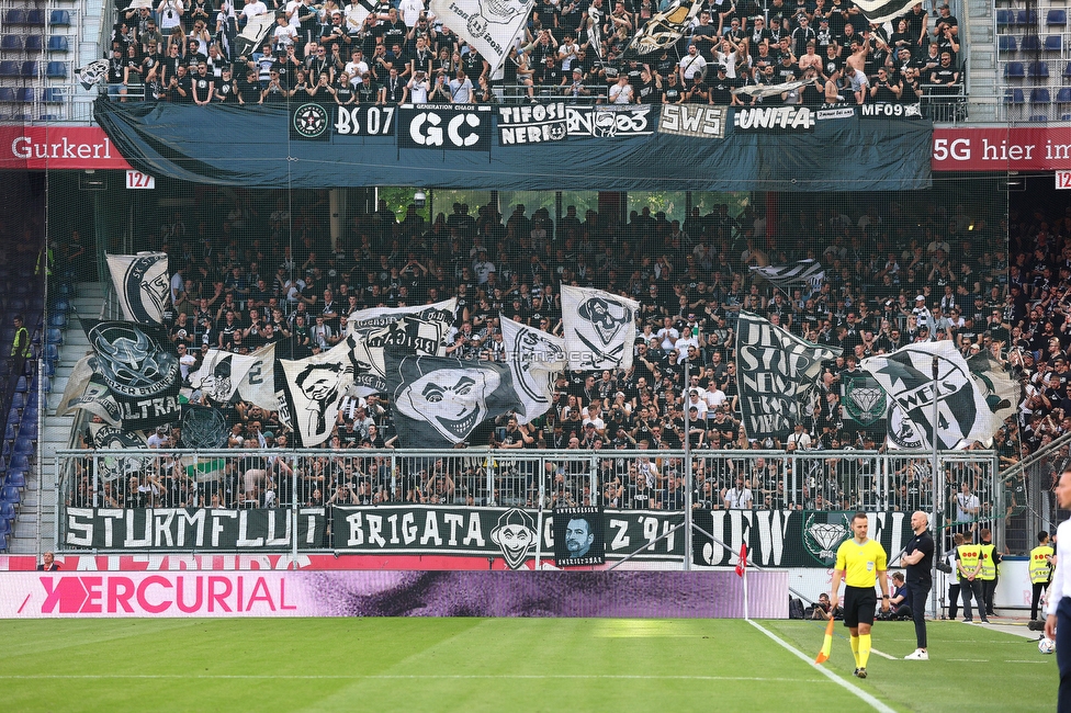 RB Salzburg - Sturm Graz
Oesterreichische Fussball Bundesliga, 30. Runde, FC RB Salzburg - SK Sturm Graz, Stadion Wals-Siezenheim, 21.05.2023. 

Foto zeigt Fans von Sturm
