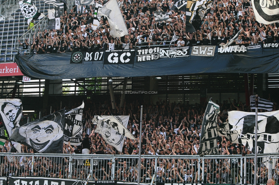 RB Salzburg - Sturm Graz
Oesterreichische Fussball Bundesliga, 30. Runde, FC RB Salzburg - SK Sturm Graz, Stadion Wals-Siezenheim, 21.05.2023. 

Foto zeigt Fans von Sturm
