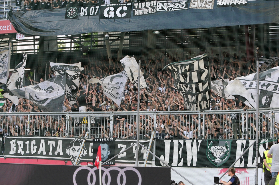 RB Salzburg - Sturm Graz
Oesterreichische Fussball Bundesliga, 30. Runde, FC RB Salzburg - SK Sturm Graz, Stadion Wals-Siezenheim, 21.05.2023. 

Foto zeigt Fans von Sturm
