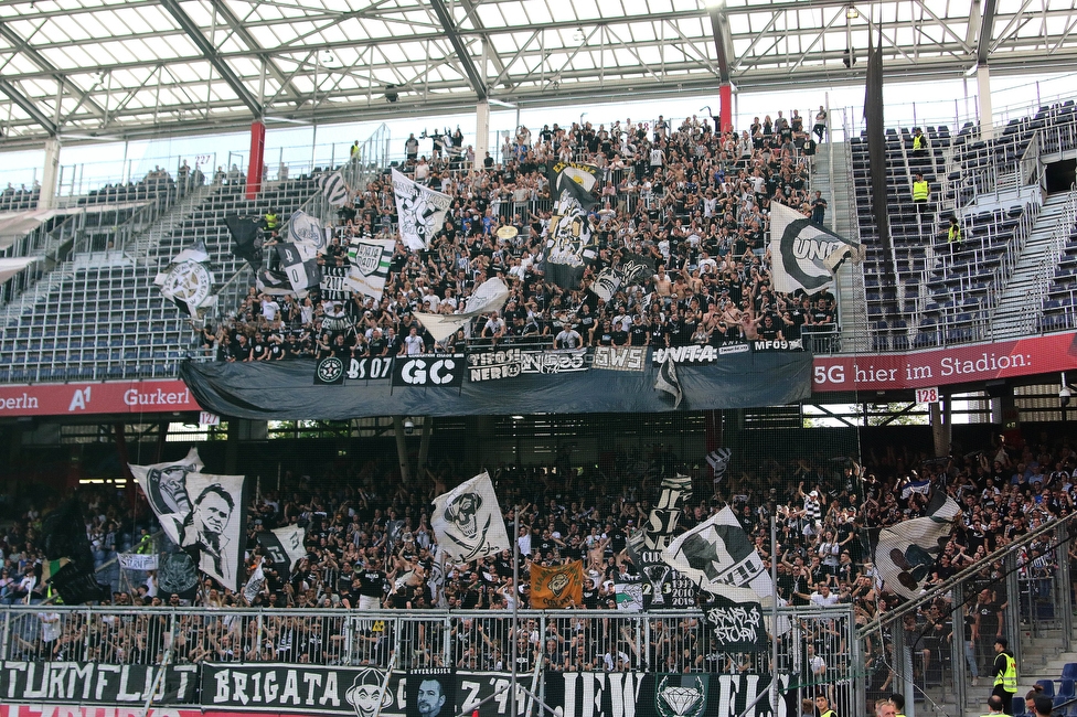 RB Salzburg - Sturm Graz
Oesterreichische Fussball Bundesliga, 30. Runde, FC RB Salzburg - SK Sturm Graz, Stadion Wals-Siezenheim, 21.05.2023. 

Foto zeigt Fans von Sturm
