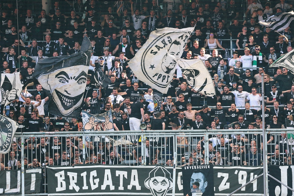 RB Salzburg - Sturm Graz
Oesterreichische Fussball Bundesliga, 30. Runde, FC RB Salzburg - SK Sturm Graz, Stadion Wals-Siezenheim, 21.05.2023. 

Foto zeigt Fans von Sturm
