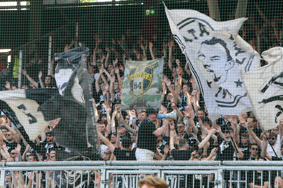 RB Salzburg - Sturm Graz
Oesterreichische Fussball Bundesliga, 30. Runde, FC RB Salzburg - SK Sturm Graz, Stadion Wals-Siezenheim, 21.05.2023. 

Foto zeigt Fans von Sturm
