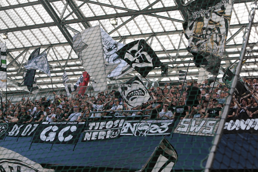 RB Salzburg - Sturm Graz
Oesterreichische Fussball Bundesliga, 30. Runde, FC RB Salzburg - SK Sturm Graz, Stadion Wals-Siezenheim, 21.05.2023. 

Foto zeigt Fans von Sturm
