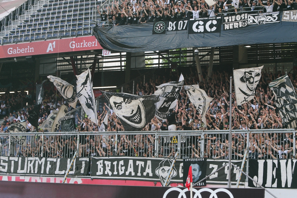 RB Salzburg - Sturm Graz
Oesterreichische Fussball Bundesliga, 30. Runde, FC RB Salzburg - SK Sturm Graz, Stadion Wals-Siezenheim, 21.05.2023. 

Foto zeigt Fans von Sturm
