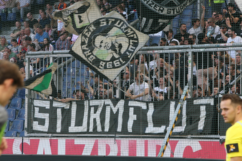 RB Salzburg - Sturm Graz
Oesterreichische Fussball Bundesliga, 30. Runde, FC RB Salzburg - SK Sturm Graz, Stadion Wals-Siezenheim, 21.05.2023. 

Foto zeigt Fans von Sturm
