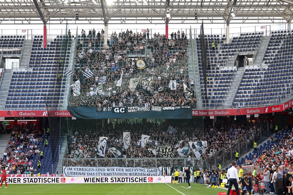 RB Salzburg - Sturm Graz
Oesterreichische Fussball Bundesliga, 30. Runde, FC RB Salzburg - SK Sturm Graz, Stadion Wals-Siezenheim, 21.05.2023. 

Foto zeigt Fans von Sturm
