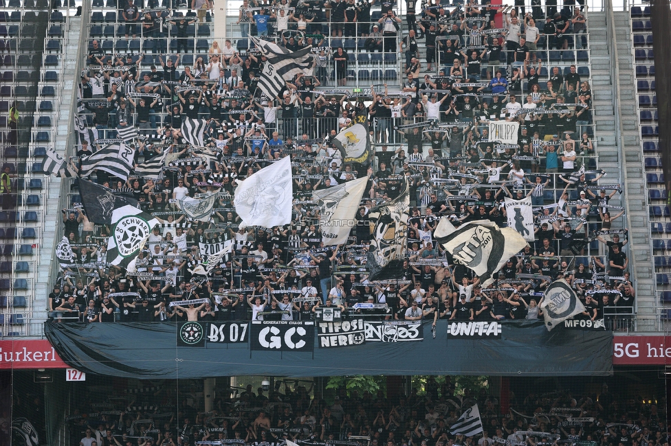 RB Salzburg - Sturm Graz
Oesterreichische Fussball Bundesliga, 30. Runde, FC RB Salzburg - SK Sturm Graz, Stadion Wals-Siezenheim, 21.05.2023. 

Foto zeigt Fans von Sturm
Schlüsselwörter: schals