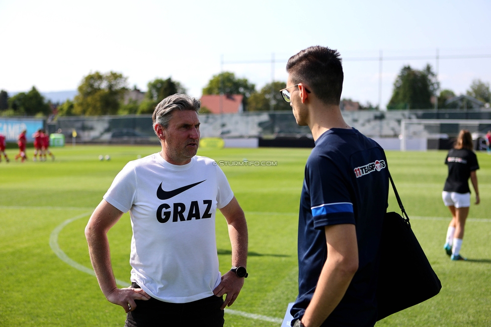 Sturm Damen - Altenmarkt
OEFB Frauen Bundesliga, 17. Runde, SK Sturm Graz Damen - SKV Altenmarkt, Trainingszentrum Messendorf, 27.05.2023. 

Foto zeigt Christian Lang (Cheftrainer Sturm Damen)
