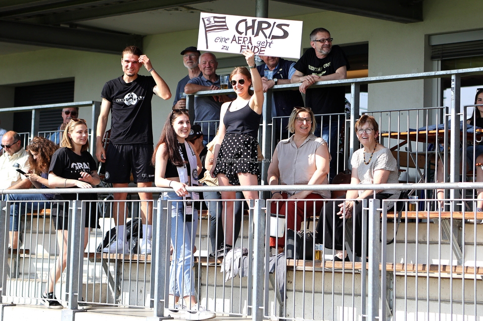 Sturm Damen - Altenmarkt
OEFB Frauen Bundesliga, 17. Runde, SK Sturm Graz Damen - SKV Altenmarkt, Trainingszentrum Messendorf, 27.05.2023. 

Foto zeigt Fans von Sturm
